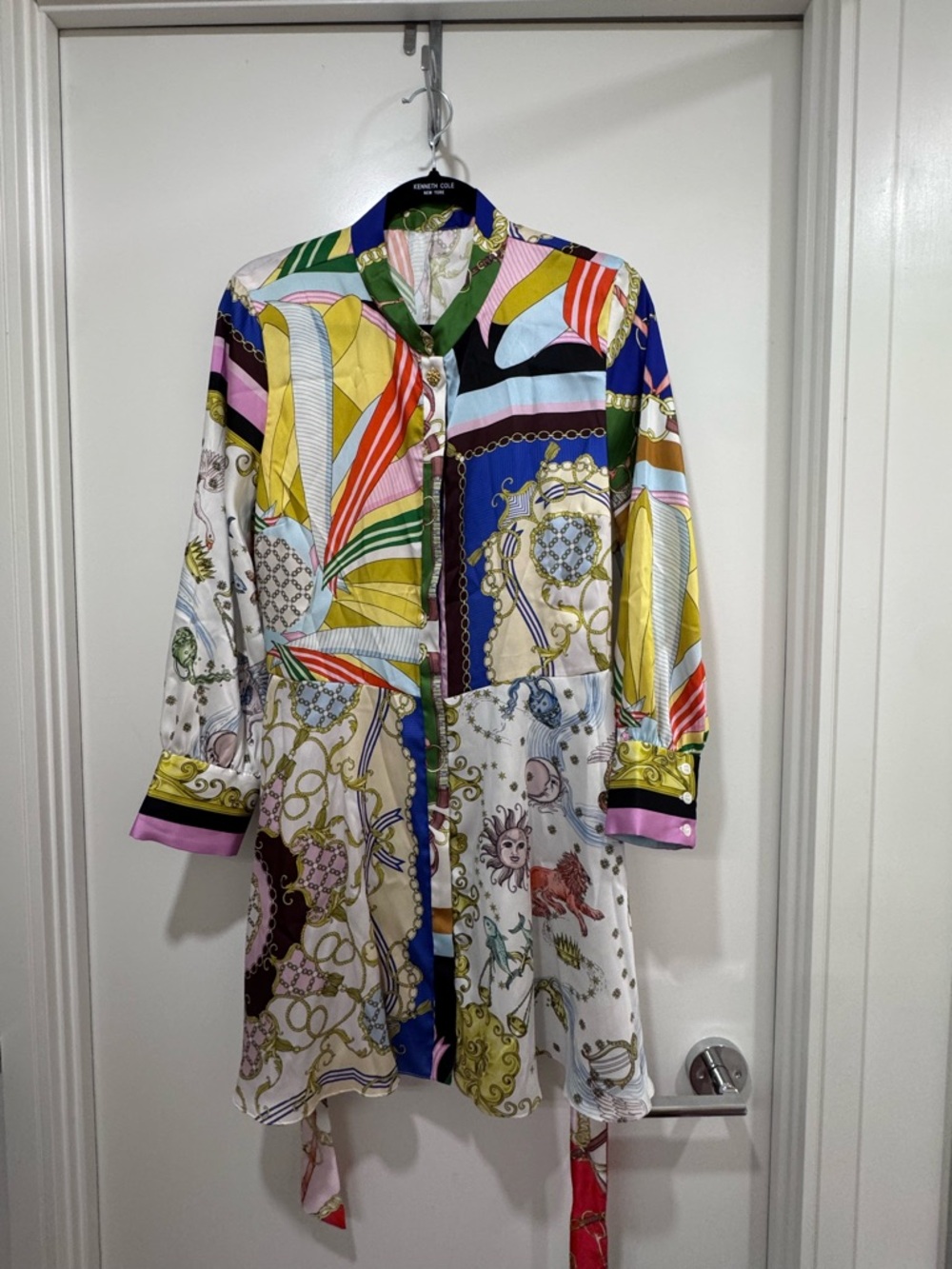 NWOT Zara Multicolor Printed Long Sleeve Dress